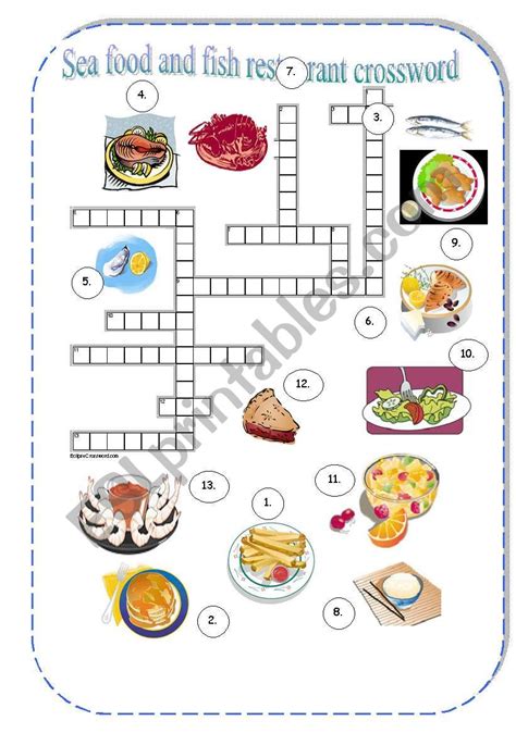 food fishes crossword